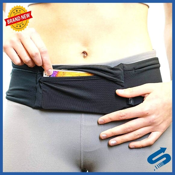 Accessories - Adjustable Running Belt Waist Pack 3 Pocket Sweat Resistant Phone Holder